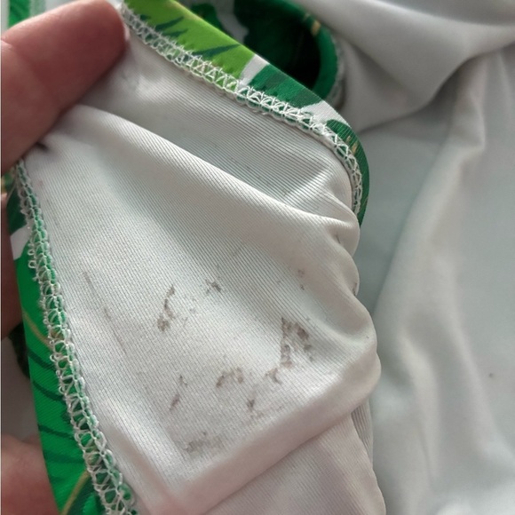 LOVE and SPORTS one piece strapless halter swimsuit tropical vacation 12/14 EUC - Picture 13 of 15